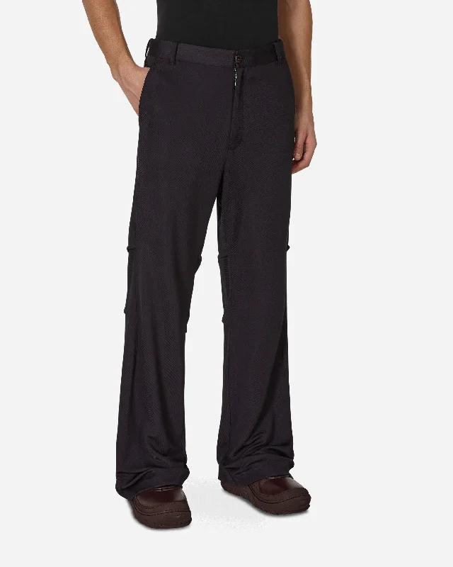 Classic wool pants for cold weather elegance -Ria Ventilation Trousers Dark Blue