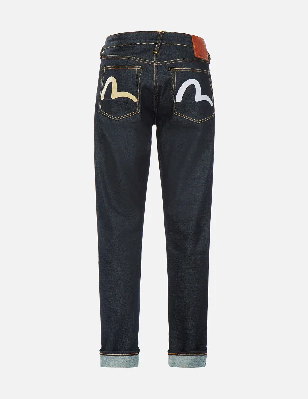 High Waisted Jeans for Shape -Monogram Embossed Seagull Print Carrot Fit Jeans #2017