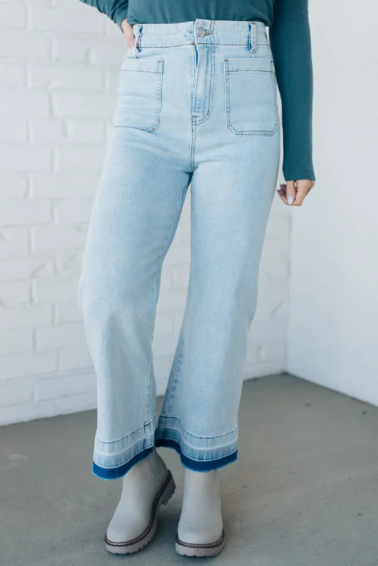 Christmas Jeans for Seasonal -Twila Raw Edge Crop Jeans