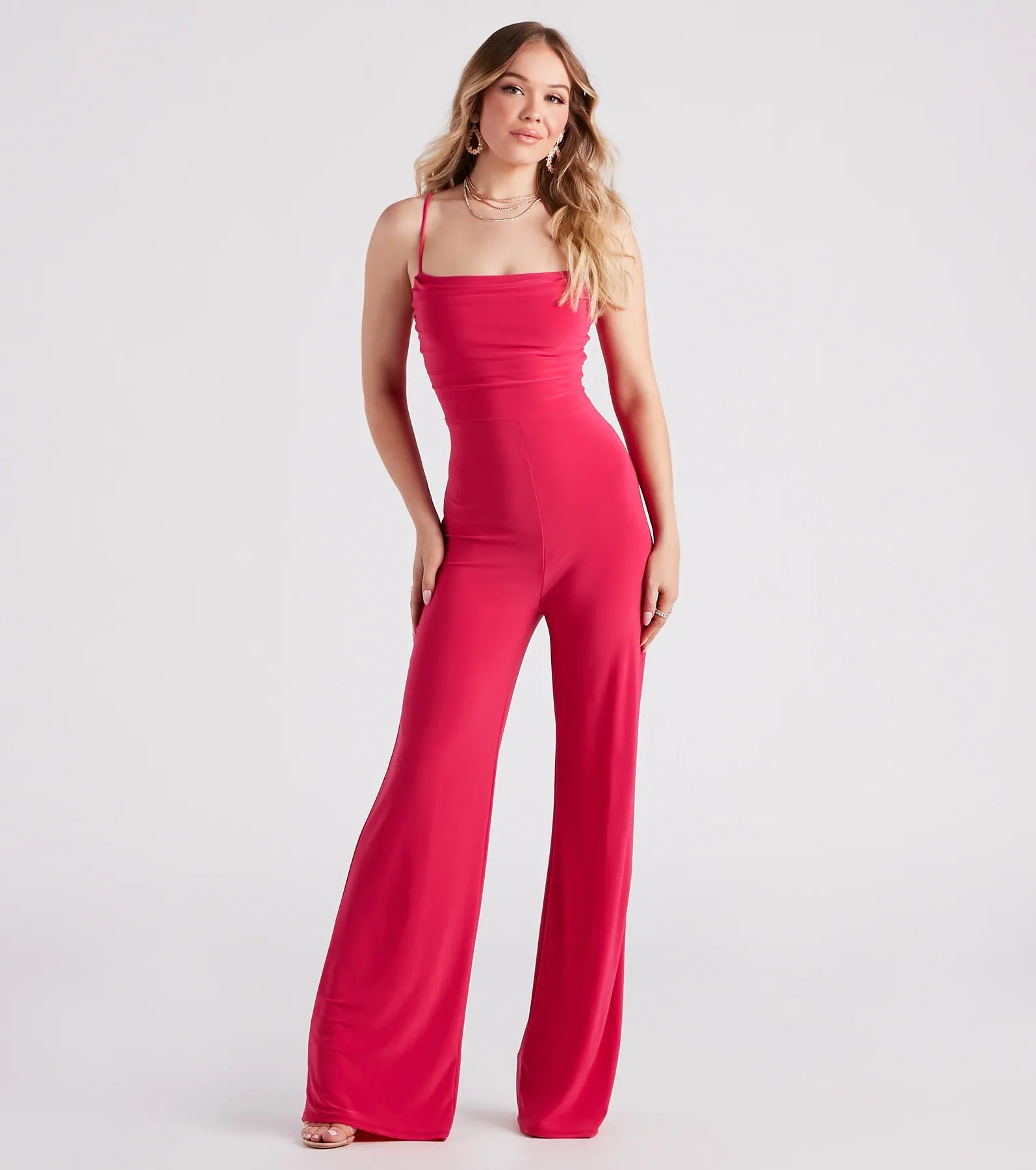 Abstract Dresses for Creative -Dressy And Chic Wide-Leg Jumpsuit