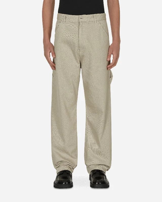 Lightweight travel pants for long flight comfort -Carpenter Pants Beige