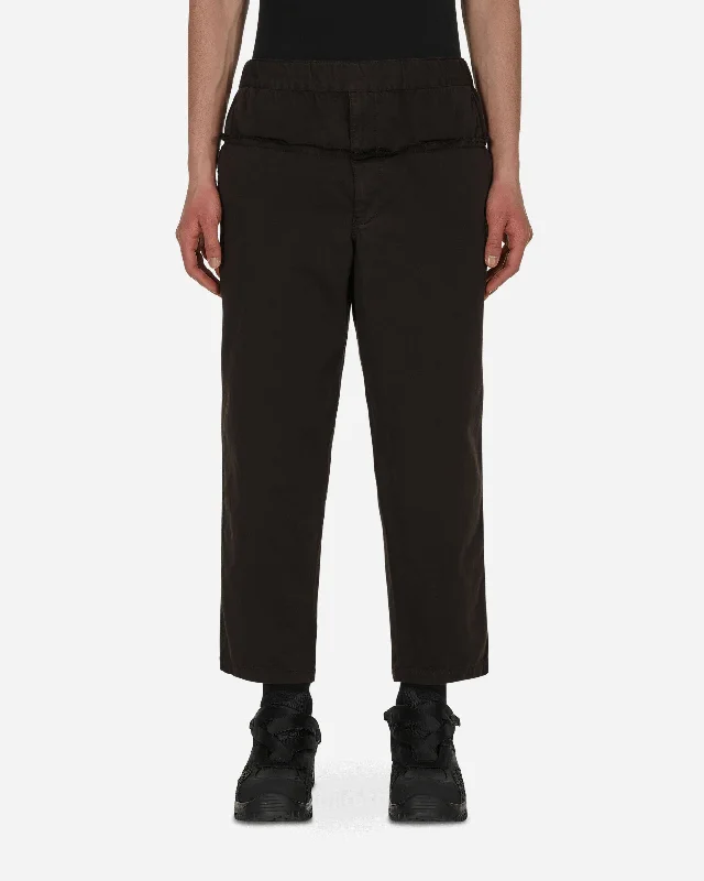 Durable canvas pants for heavy-duty work use -Yarn Dyed Trousers Black