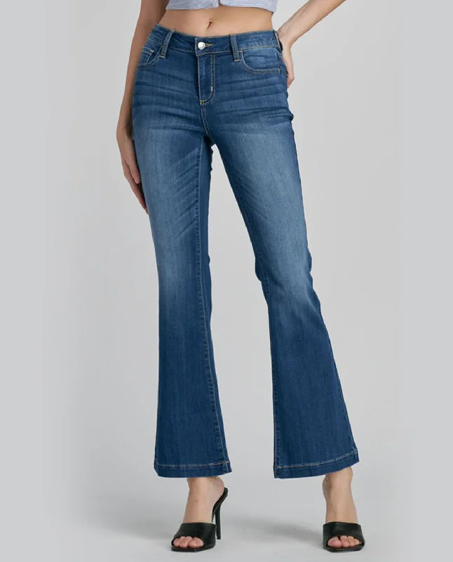 Office Jeans for Professional -Cello Mid Rise Flare Jeans