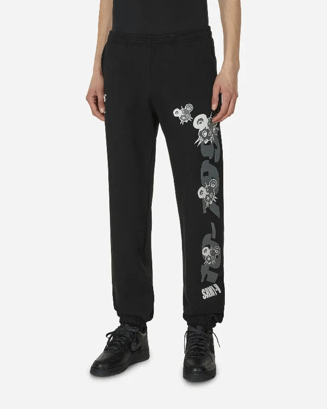 Luxury silk pants for glamorous evening wear -SRMY-V Sweatpants Black