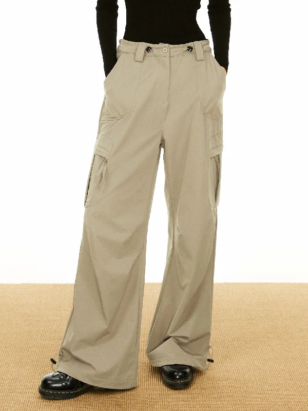 Moisture-wicking pants for intense gym workouts -BerryBetty - Iconic Image Pockets Cargo Pants