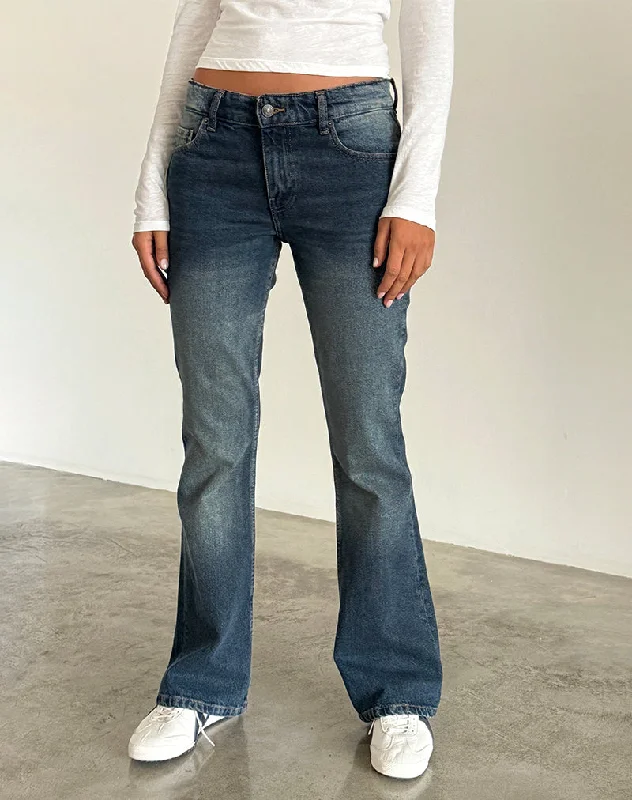 Slim Boyfriend Jeans for Hybrid -Rigid Low Rise Flare Jeans in Dark Vintage