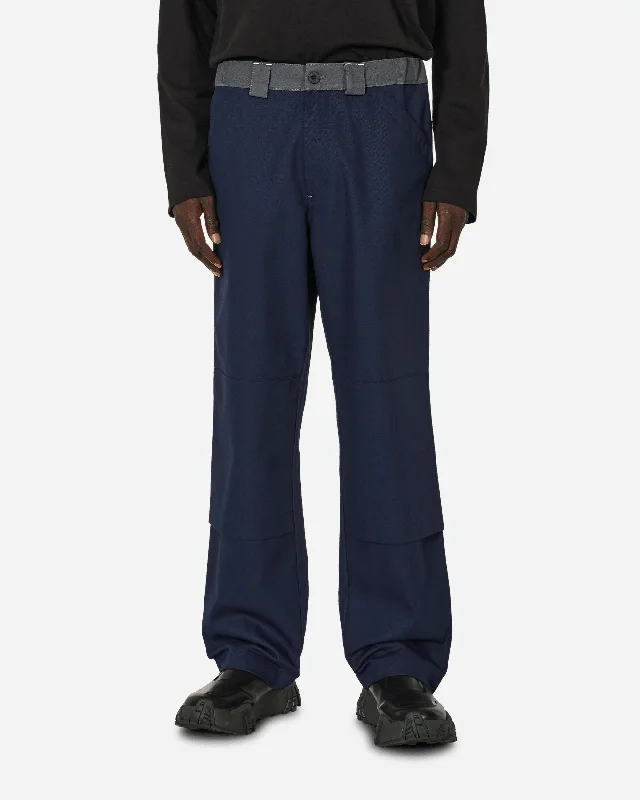 Tailored wool pants for sharp winter dressing -Replicated Klopman Pants Navy