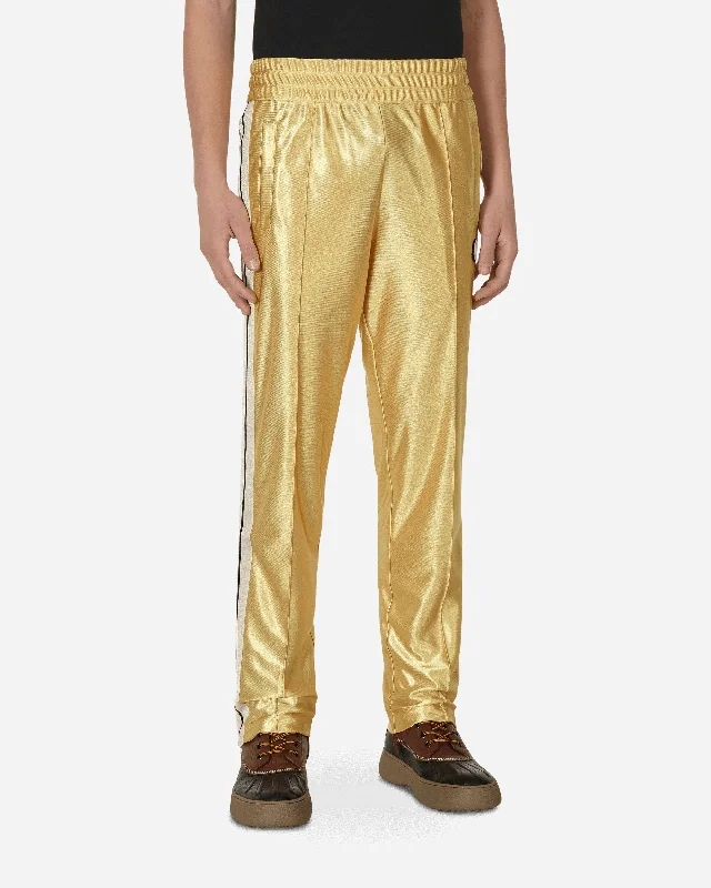 Designer jogger pants for upscale street style -8 Moncler Palm Angels Glossy Sweatpants Yellow