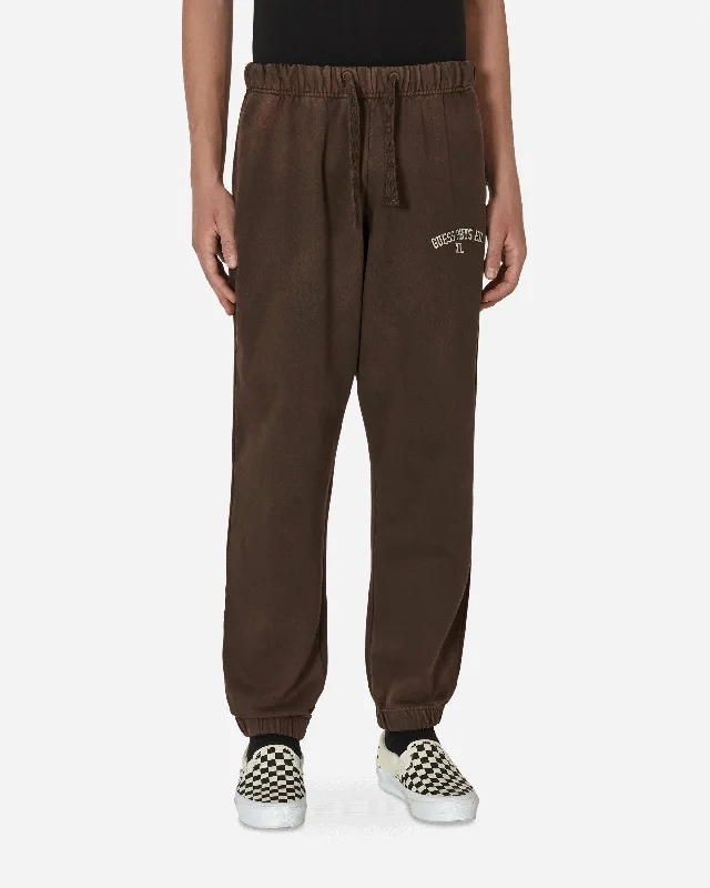 Cozy sweatpants pants for lazy Sunday mornings -Washed Terry Sweatpants Brown