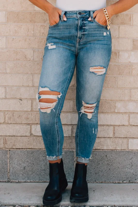 Casual Friday Jeans for Relaxed -Annalise Distressed Skinny Jeans