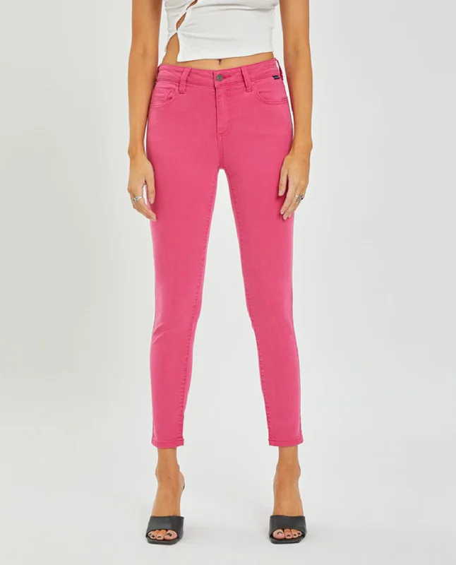 Party Jeans for Night Out -Cello Mid Rise Crop Skinny Jeans