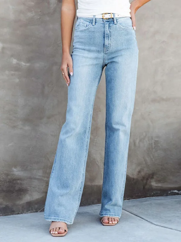 Boyfriend Jeans for Relaxed -Washed Straight Leg Jeans