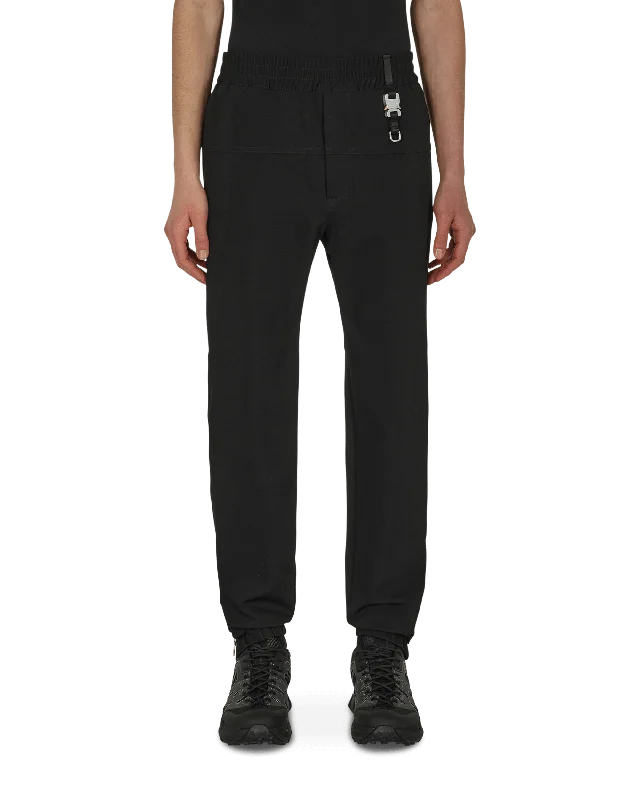 Designer jogger pants for upscale street style -Buckle Track Pants Black