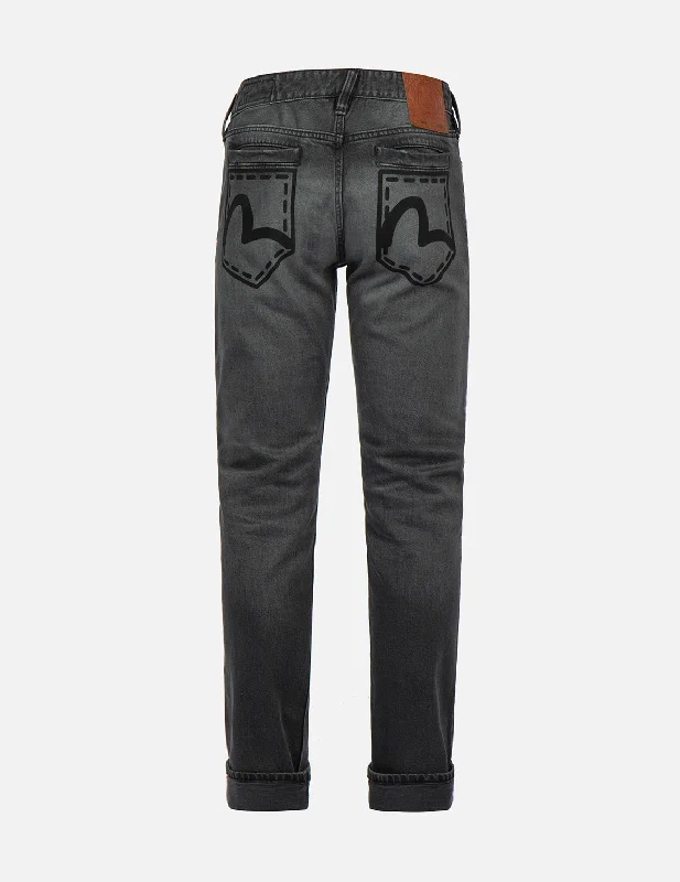 Camping Jeans for Wilderness -Seagull Pocket Print Slim Fit Jeans #2010