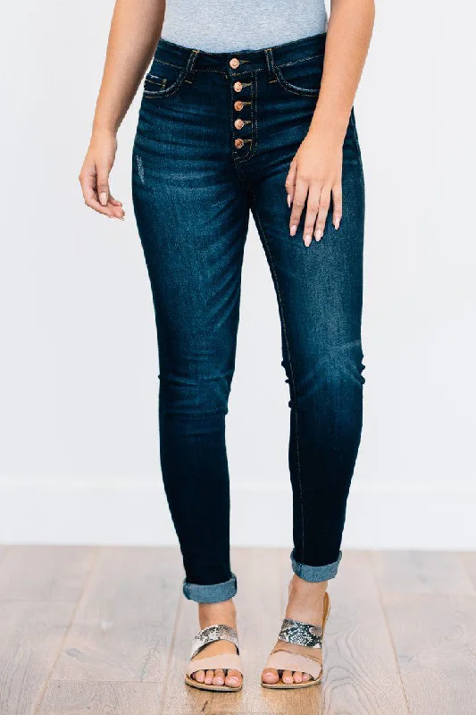 Branded Jeans for Quality -Cassidy Dark Wash Skinny Jeans