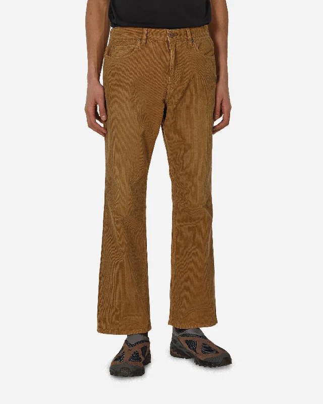 Stretchy skinny pants for figure-hugging appeal -Bootcut Cordurory Pants Brown