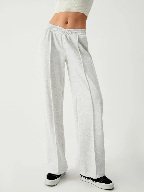 Cozy sweatpants pants for lazy Sunday mornings -BerryBetty - Leisure V Shape Waistband Sweatpants