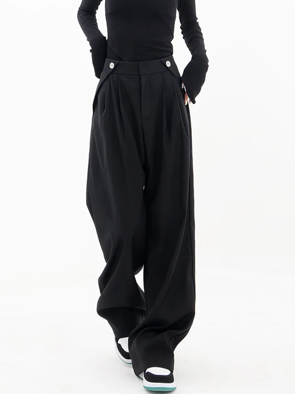 Lightweight travel pants with wrinkle-free fabric -BerryBetty - Casual Wide Leg Pants