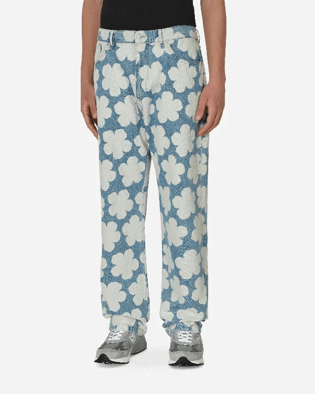 Soft pajama pants for ultimate bedtime comfort -Hana Dots Loose Fit Jeans Blue