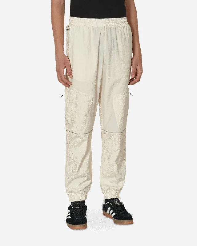 Pleated trousers pants for sophisticated gentleman charm -Reveal Material Mix Track Pants White