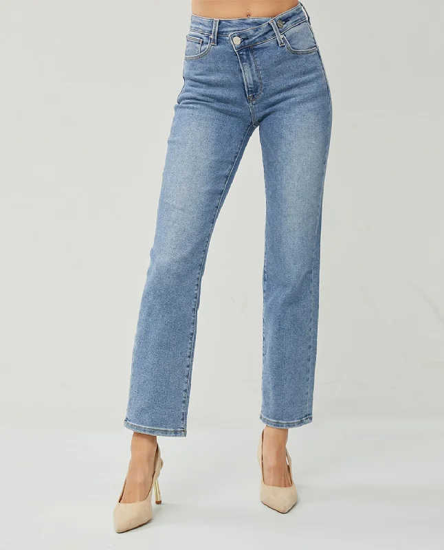 Birthday Jeans for Celebration -Risen High Rise Straight Leg Jeans