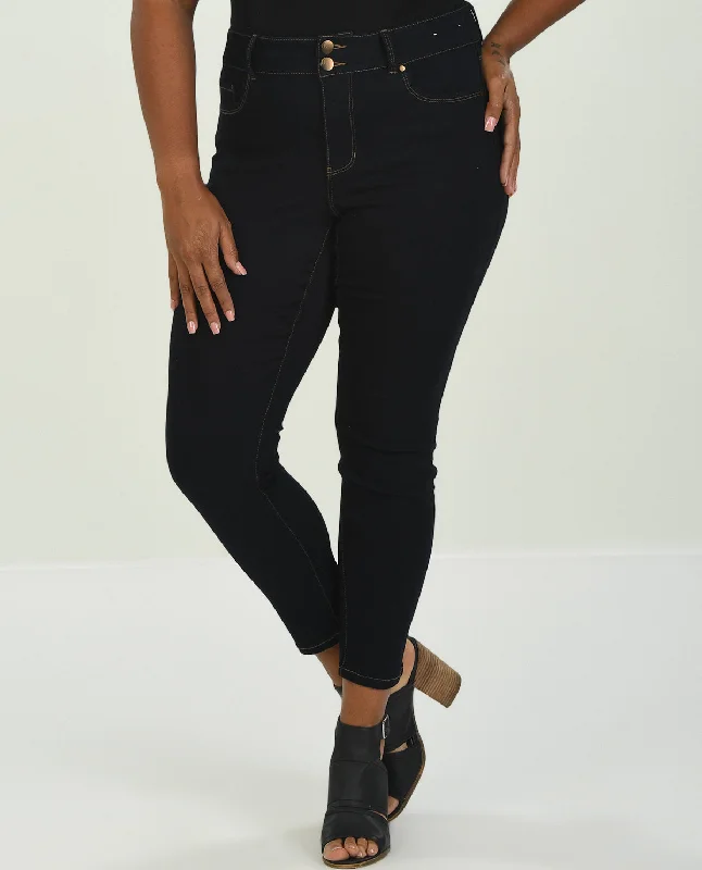 Denim Jeans for Durability -D Jeans Plus Double Button Skinny Jean