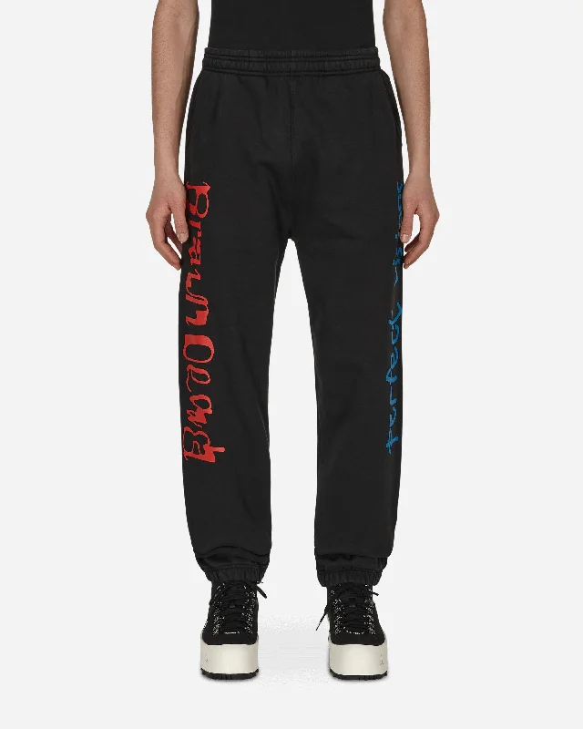 Adjustable waist pants for custom fit ease -Perfect Visions Sweatpants Black