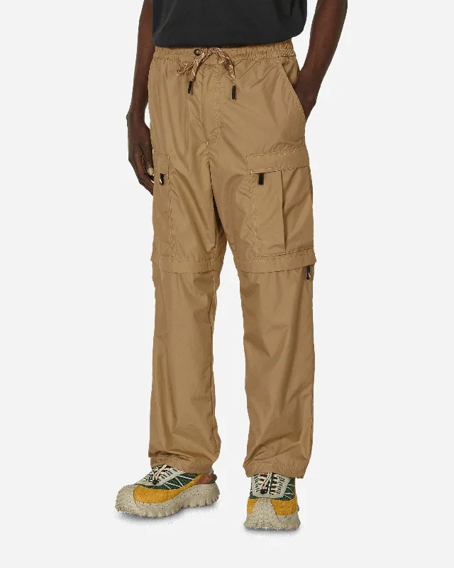 Classic straight-leg pants for versatile daily wear -Day-Namic Convertible Cargo Pants Beige