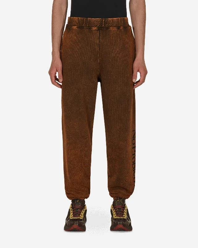 Durable cargo pants for outdoor hiking adventures -Acid No Problemo Sweatpants Brown