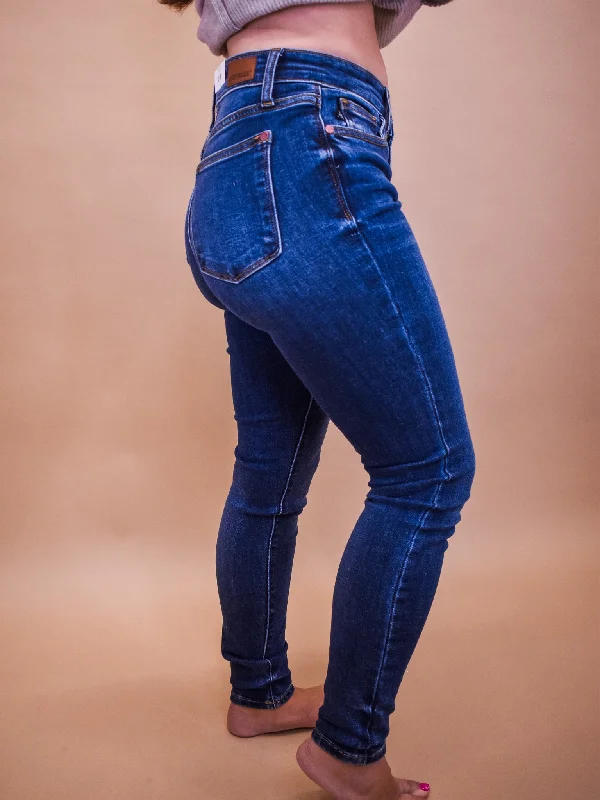 Distressed Jeans for Edgy Style -Escape This Judy Blue Classic Skinny Jeans