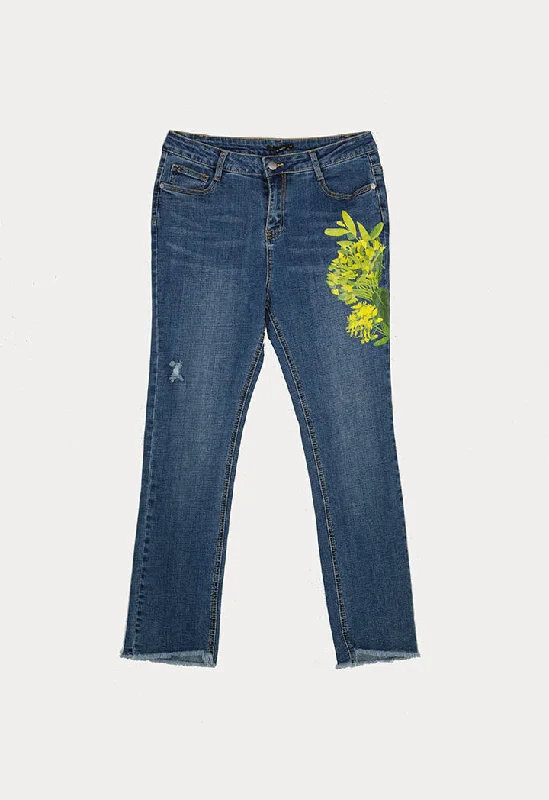 Designer Jeans for Luxury -Print Denim Jeans