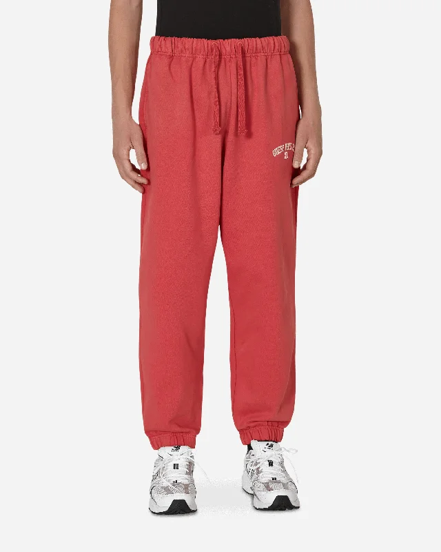 Heavy-duty ripstop pants for extreme hiking durability -Washed Terry Sweatpants Red