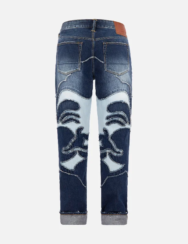 Anniversary Jeans for Special -Godhead Patched Slim-Fit Jeans #2010