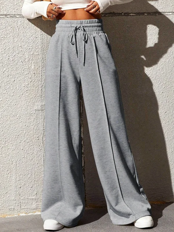 Flowy wide pants for artistic bohemian vibes -BerryBetty - City Walk Wide Leg Sweatpants