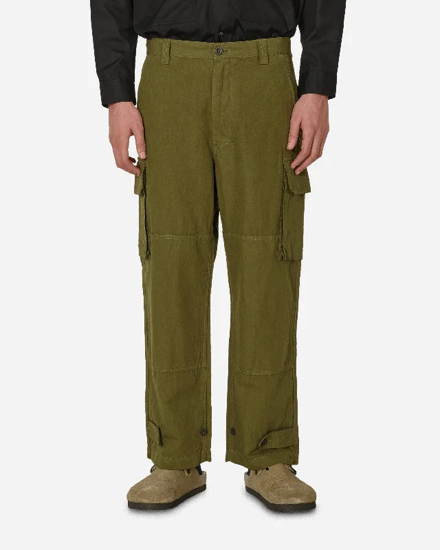 Casual drawstring pants for effortless home relaxation -Military Cargo Pants Khaki