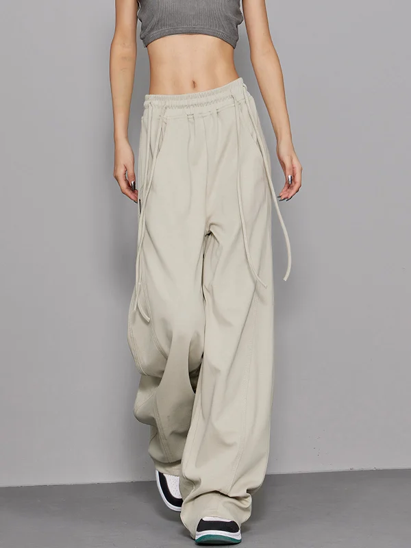 Eco-friendly hemp pants for sustainable clothing choices -BerryBetty - Break Free Drawstring Wide Leg Sweatpants