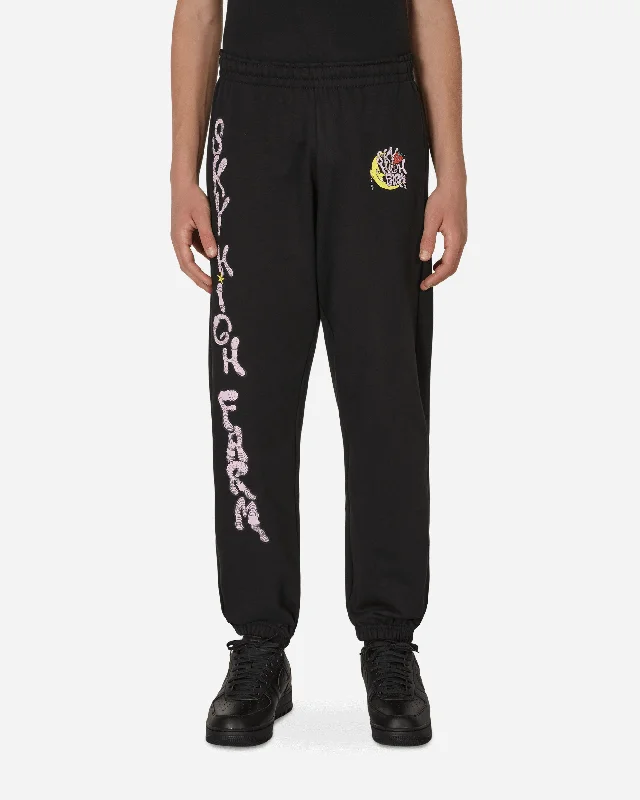 Lightweight jogger pants for summer evening strolls -Will Sheldon Printed Sweatpants Black