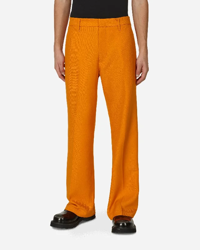 Flowy wide pants for artistic bohemian vibes -Bootcut Trousers Orange