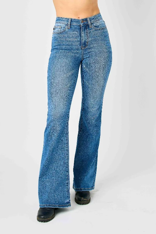 Birthday Jeans for Celebration -Judy Blue High Waist Classic Flare Denim Jeans 82588