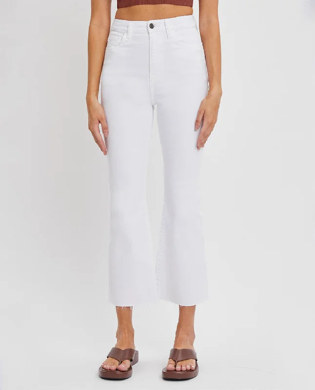 Father's Day Jeans for Present -Cello High Rise Crop Flare Jeans