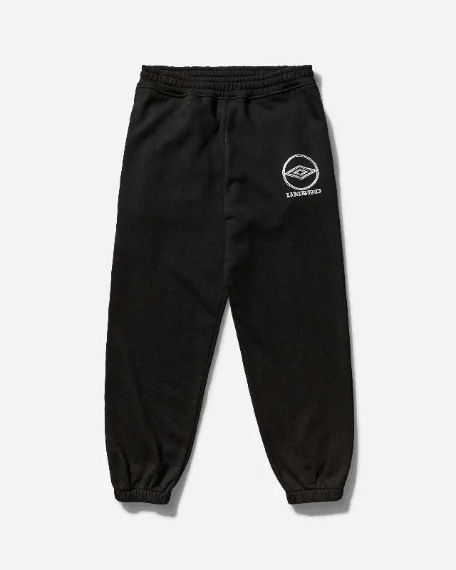 Cozy fleece pants for cold winter nights -Men's Basic Logo Sweatpants Black