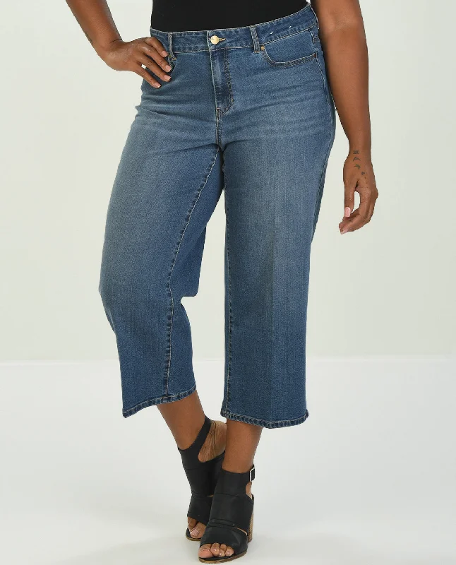 Acid Wash Jeans for Vintage -D Jeans Plus Recycled Wide Leg Ankle Jean