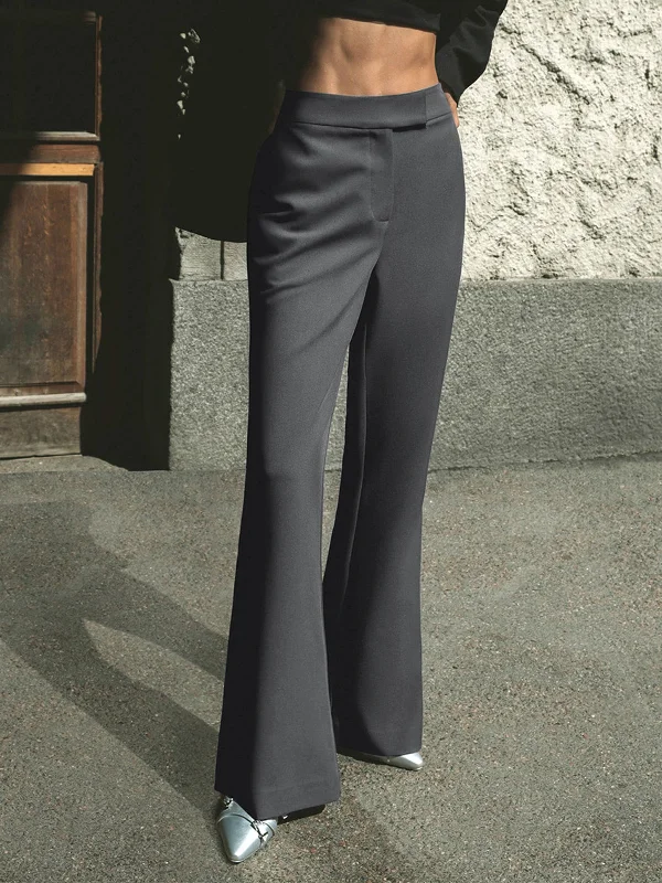 Elegant wide-leg pants for upscale dinner dates -BerryBetty - Take A Chance Smart Flare Dress Pants