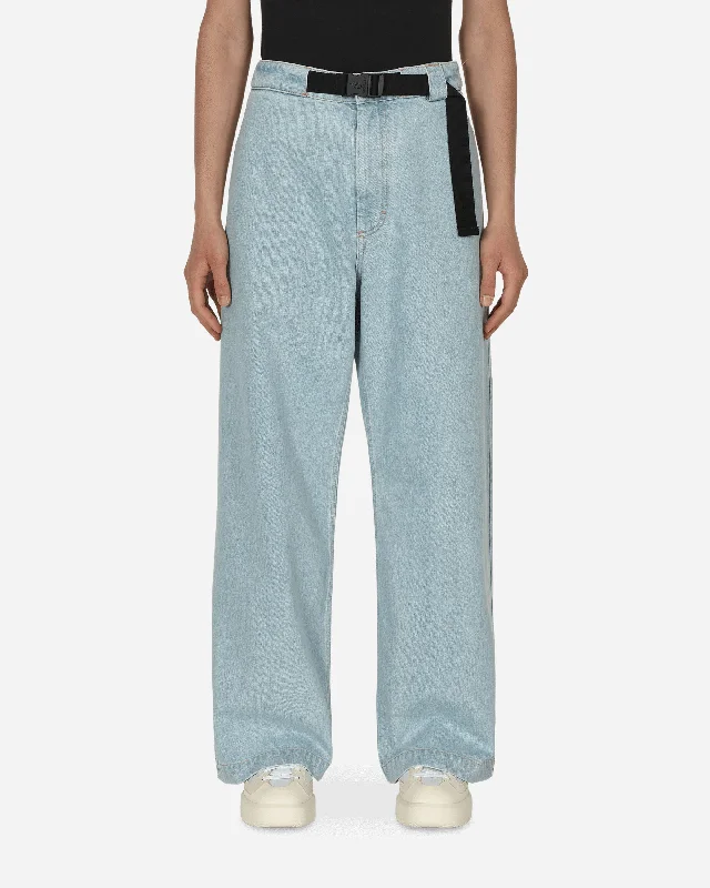 Pleated trousers pants for sophisticated gentleman charm -1 Moncler JW Anderson Bleached Jeans Blue