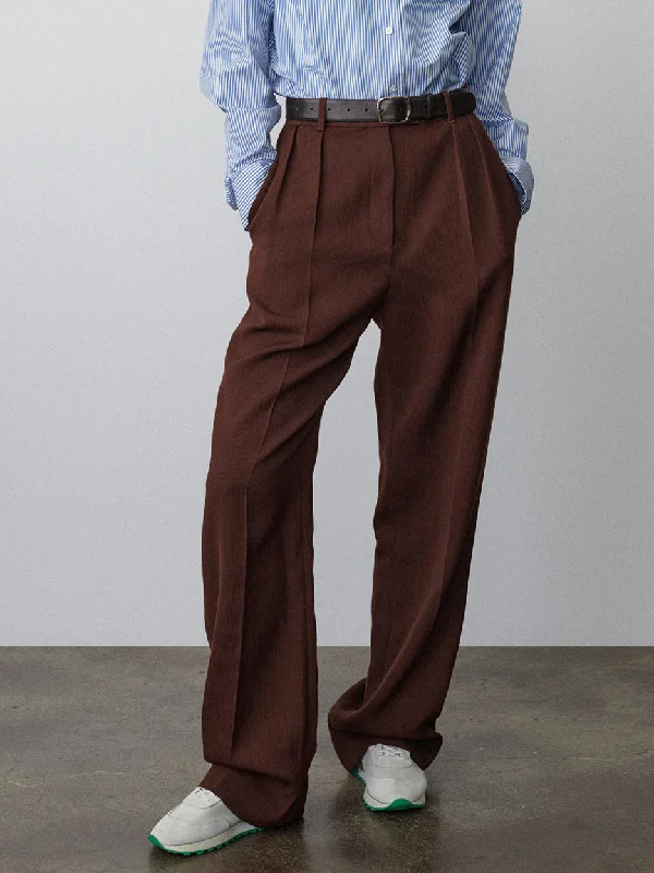 Lightweight travel pants for long flight comfort -BerryBetty - Made For You Straight Leg Dress Pants