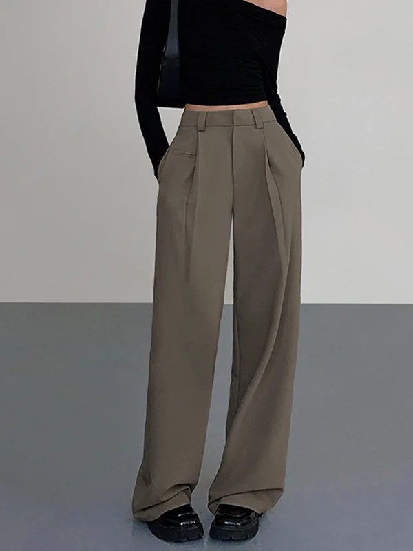 Soft jogger pants for relaxed weekend lounging -BerryBetty - Business Casual Pleat Dress Pants