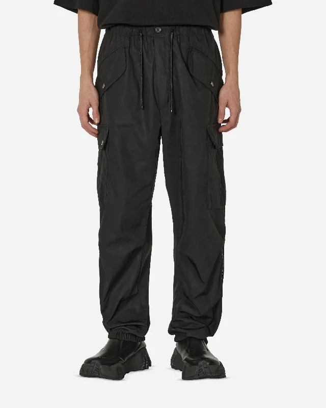 Eco-friendly hemp pants for sustainable clothing choices -Loose Cargo Pants Black