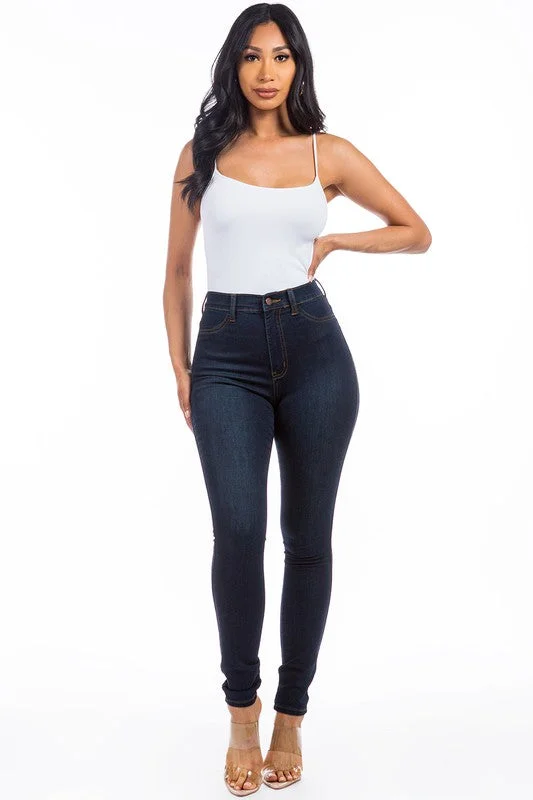 Gym Jeans for Workout -Anicoletta’s Max Stretch High Rise Skinny Jeans