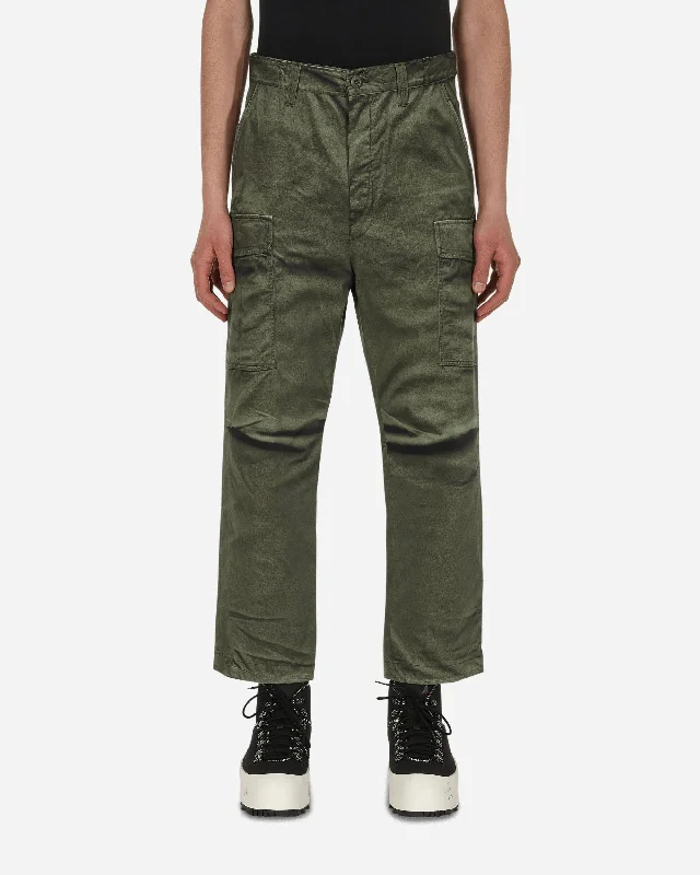 Rugged ripstop pants for extreme adventure durability -Printed Nylon Trousers Green