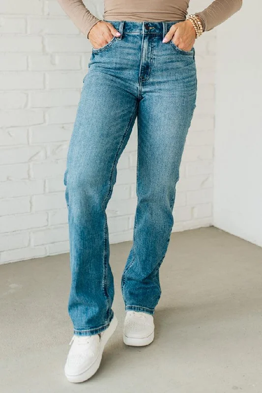 Wedding Jeans for Casual -Maverick High Rise Dad Jeans - Medium Wash